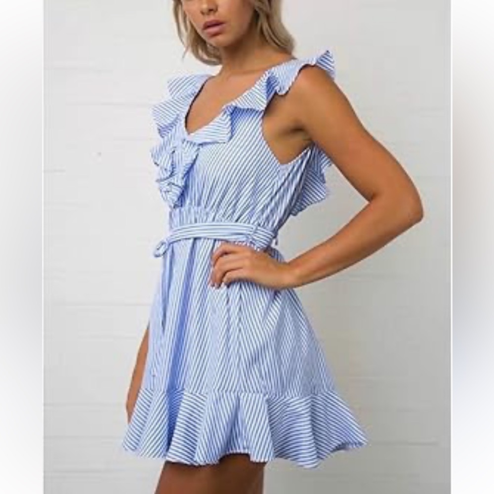 Blue Striped Dress